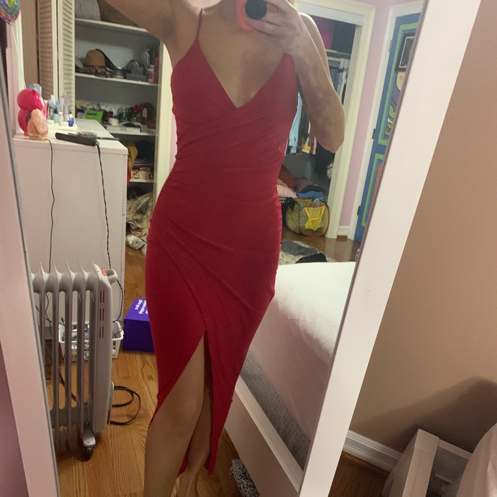long red dress
